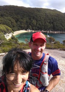 On the boulder overlooking Refuge Cove